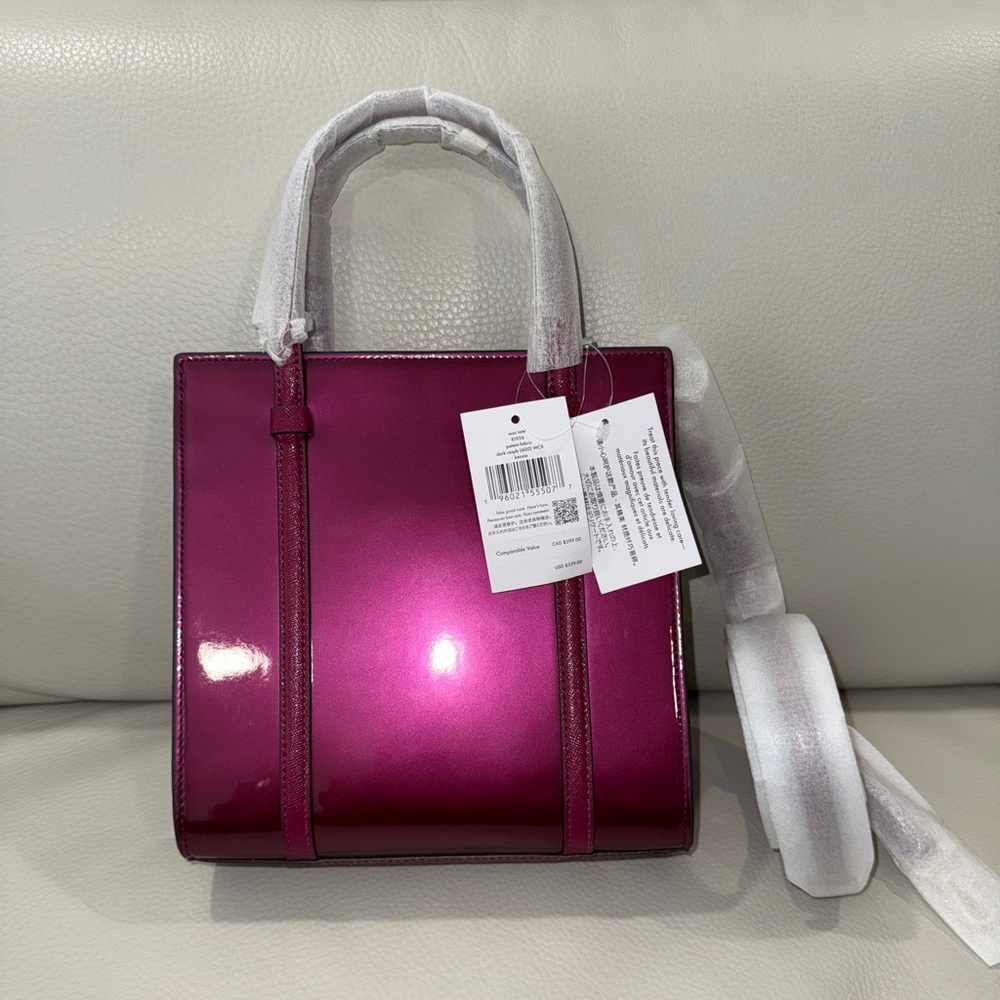 Kate Spade New York KENZIE SMALL TOTE Dark Raspberry - Picture 2 of 10